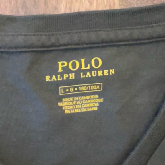 Ralph Lauren Polo hunter green v-neck cotton cropped womens large - Picture 3 of 3
